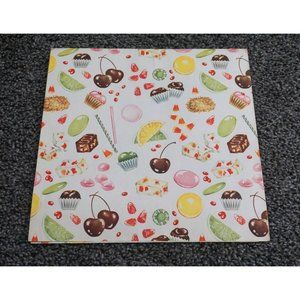 Vintage Dennison Wrapping Paper Candy Shop Deserts Summer Lime Cupcake Estate
